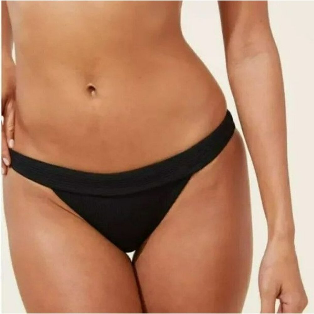 Andie Swim The Caicos Bottom Black XL Bikini Bottom‎ Swimwear